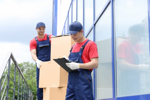 Removal team planning a move near Kings Cross with loading equipment
