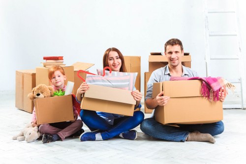 Securely arranged van interior with balanced moving cargo