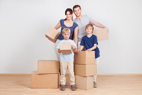 Packing and loading support for a moving truck in central London