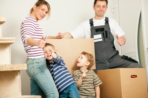 Local moving team handling a central London property relocation